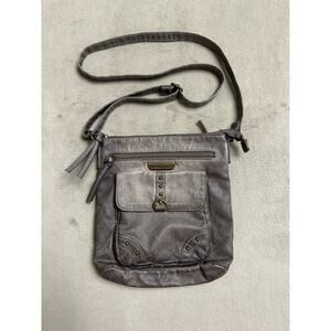 Stone Mountain Smoky Gray Mountain Front Zip Crossbody Handbag